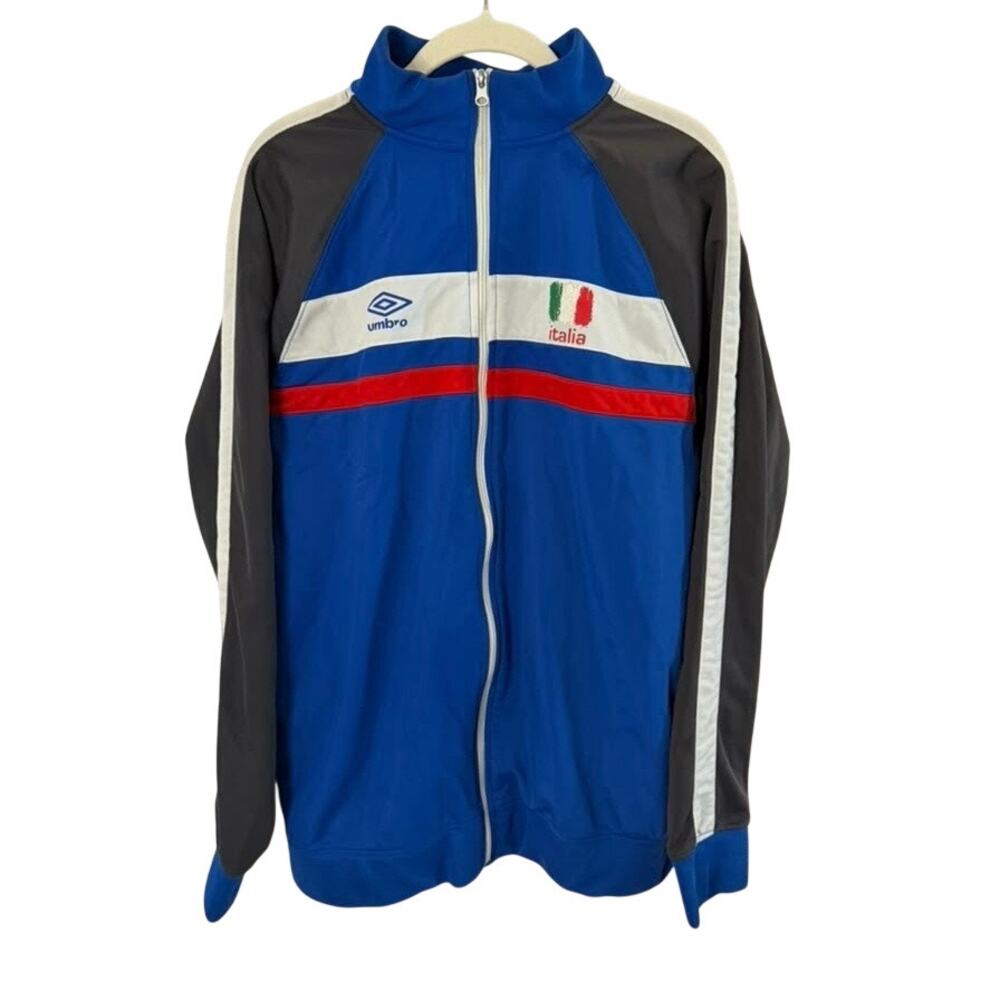 2015 Umbro Soccer Jacket Mens L Italia Full Zip Warmup Football Training